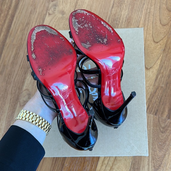CHRISTIAN LOUBOUTIN PARIS MARINIERE HEELS. - Picture 4 of 5
